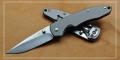 三刃木2014新款-全钢战术框架锁砂光刀柄7073